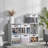 4-Pack Linen Foldable Storage Boxes With Clear Window And Handles