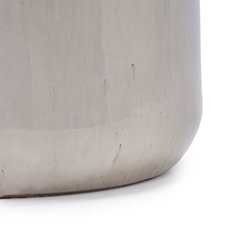 4 pots de fleurs en céramique, pot de fleurs moderne pour patio, jardin ou rebords de fenêtre - chêne blanc américain