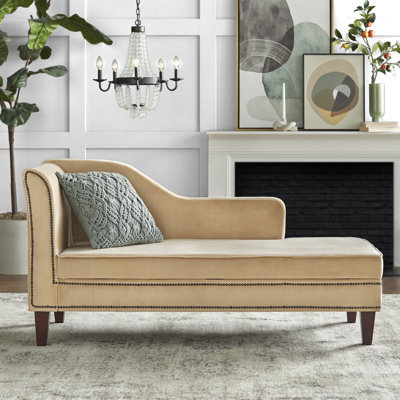 Chaise longue à accoudoirs roulés à droite avec rangement Elvester One