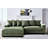 Chadwick 102.4-Inch L-Shaped Sectional Couch With Chaise, Corduroy Fabric And Easy Assembly