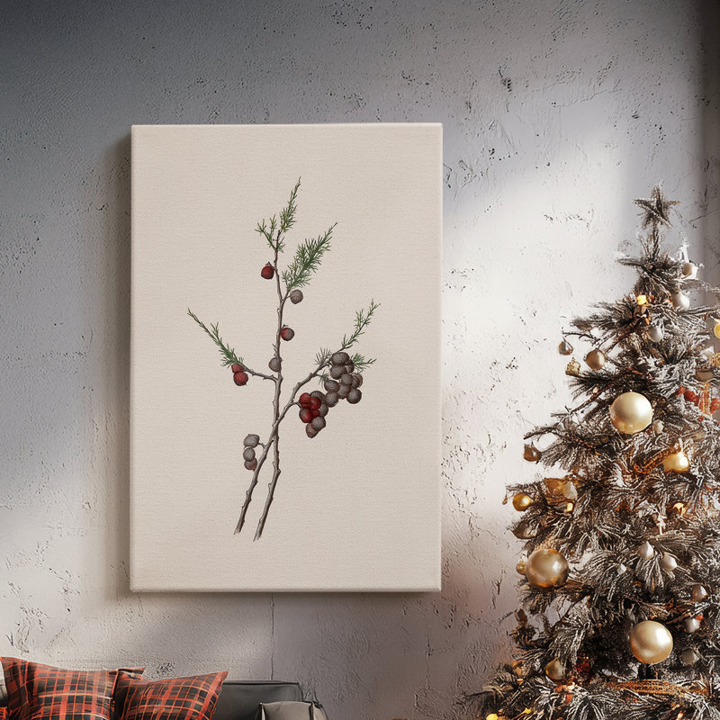 Carols of Frostlit Promise - Toile tendue avec châssis de qualité supérieure, H 18 po x l 12 po