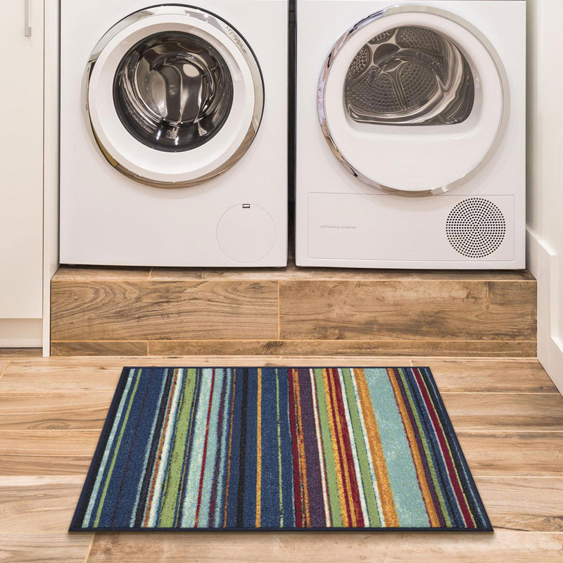 Multicolor Synthetic Non-Slip 27" x 36" Area Rug
