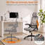Chaise de bureau ergonomique en filet, grande et haute chaise d'ordinateur de 400 lb avec appui-tête réglable en 2 dimensions et accoudoirs rabattables-133292997