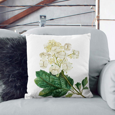 Oakleaf Hydrangea by Pierre-Joseph Redoute Cushion with Filling
