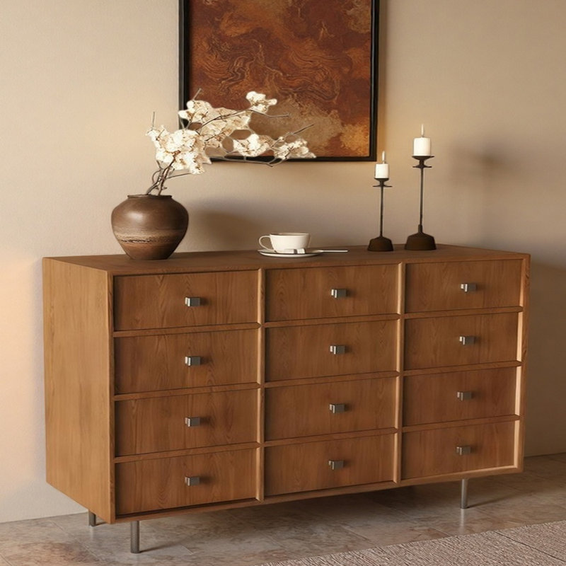 Armoire d'entrée Mid-Century, H 35,4 po x l 70,9 po x P 15,7 po