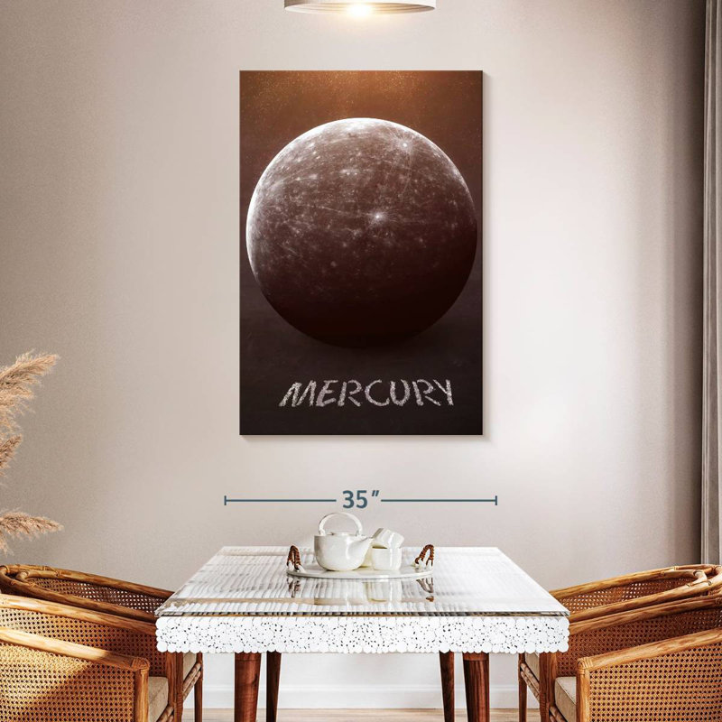 Oberle Chalk Drawn Mercury, 48" H x 32" W