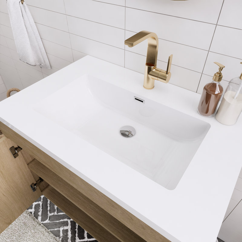 Ensemble de meuble-lavabo simple 30 po Topi, Chêne blanc