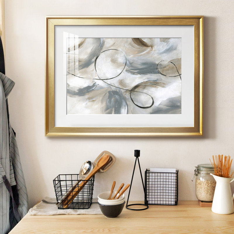 Staccato - peinture encadrée, Cadre doré, H 26,5 po x l 36,5 po x P 1,5 po