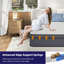 Matelas hybride de fermeté moyenne de 25 cm (10 po) avec mousse à mémoire de forme infusée de gel rafraîchissant, soutien à 7 zones, plus de 940 ressorts ensachés, soulagement des points de pression, isolation des mouvements et soutien renforcé des bords-679747531-679747530