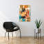 Woman With Tiger Abstract Tiger Flower Forest Wall Art Print-2049326585