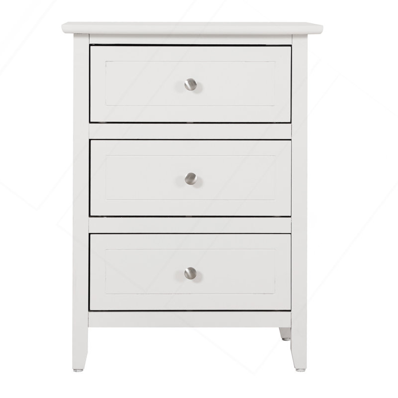 Table de chevet transitionnelle blanche polyvalente, Blanc