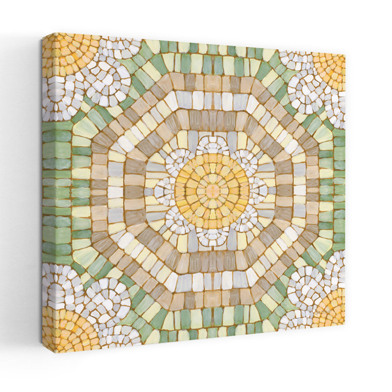 Botanical Mosaic Vii, art contemporain, H 18 po x l 18 po