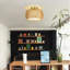 Plafonnier Boho, mini lustre en rotin