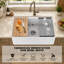 Évier de cuisine 30 po à tablier simple en argile réfractaire simple avec accessoires