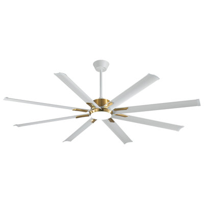 Feleshia 72'' 8-Blade Reversible Ceiling Fan with Remote Control and LED Light