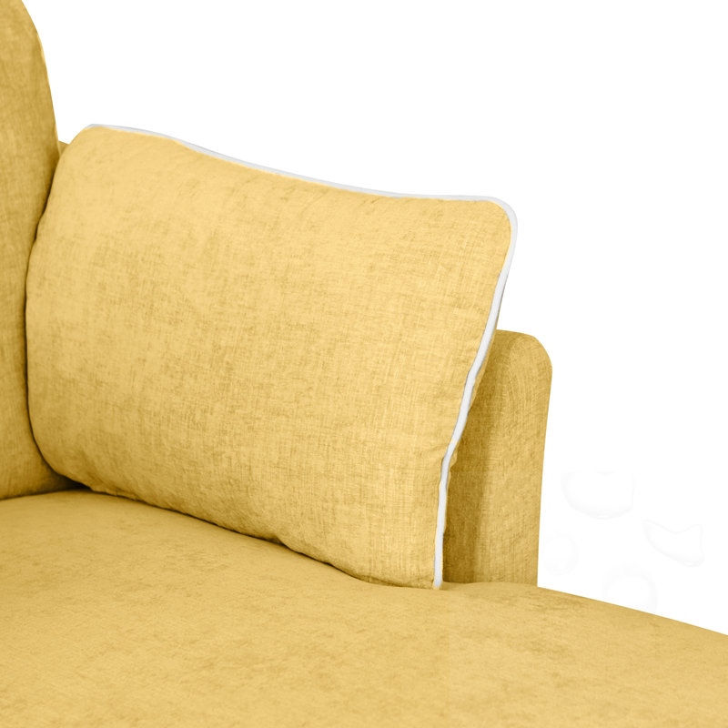 Chaise longue avec coussins, Yellow
