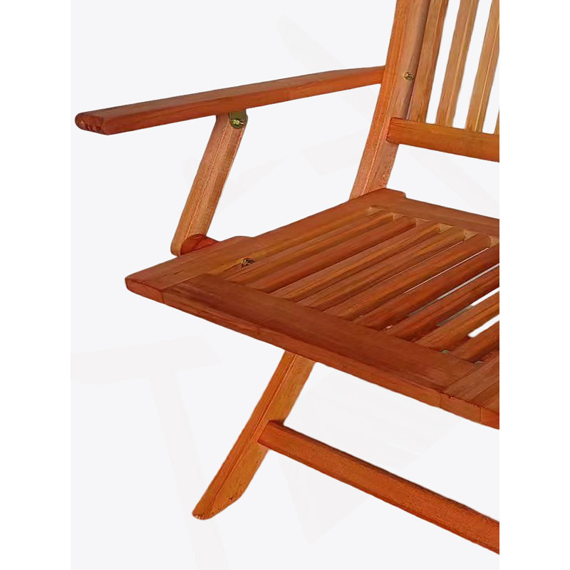Ensemble de salle à manger pliable pour patio, 4 chaises pliantes, intérieur et extérieur universel, teck