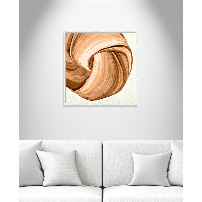 Orange Tango II imprimé par , 27.5'' W x 27.5'' H, Impression encadrée, Grain de bois blanc