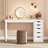 47 inches Vanity Desk with 5 Drawers-1587726857