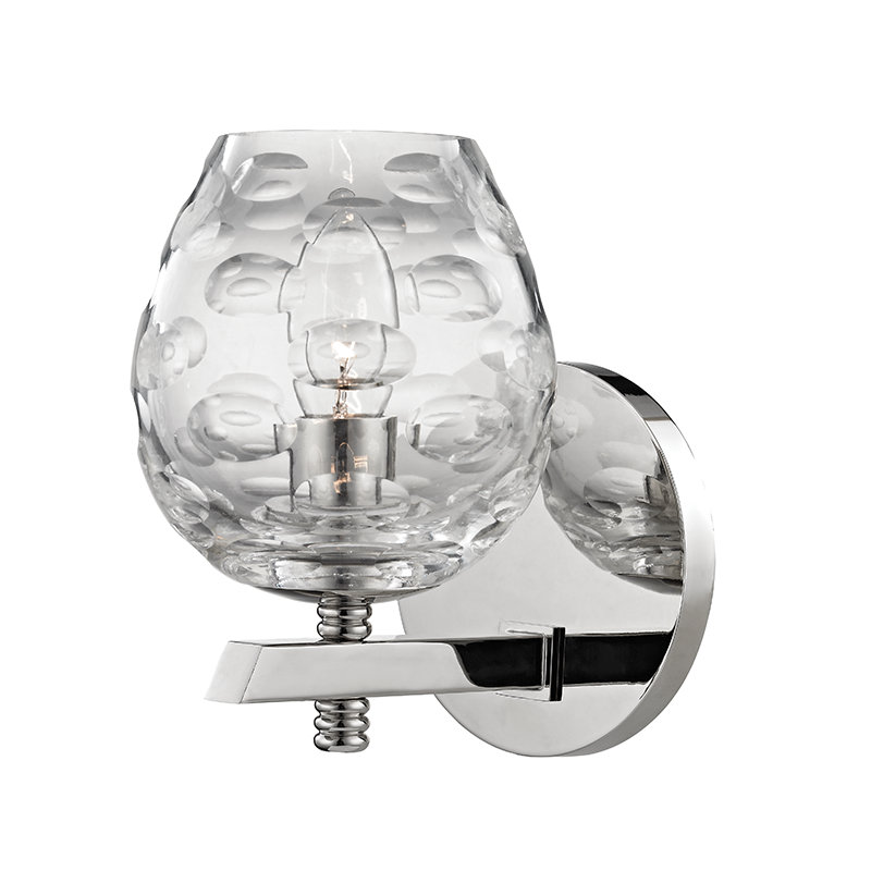 Burns 1 - Light Bath Sconce, Polished Nickel