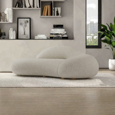 Stylish Lounge Chair Chenille sponge Solid Wood