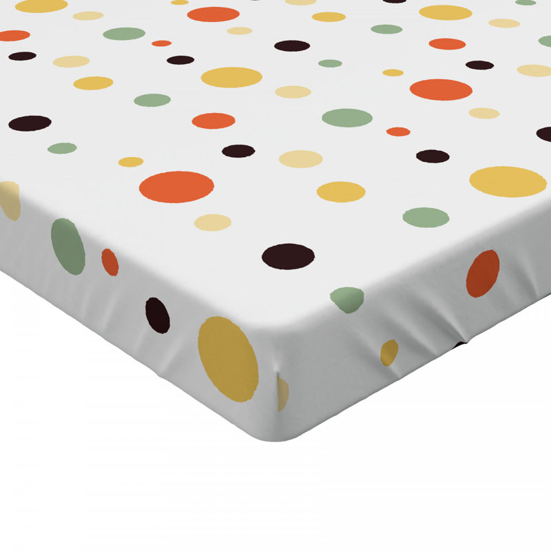 Microfiber Polka Dots Fitted Sheet, Twin Fitted Sheet