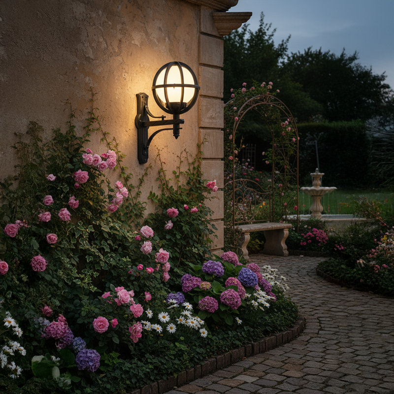 Vintage Globe Outdoor Wall Sconce