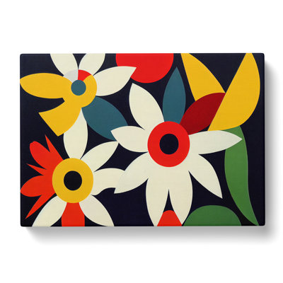 Miraculous Abstract Flowers - Wrapped Canvas Print