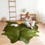Tapis vert en cuir de vache teint brésilien