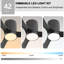 Ventilateur de plafond intérieur 42 pouces avec lumière, pales en ABS imperméables, moteur à courant continu réversible, contrôle à 6 vitesses, lumière DEL à température de couleur à intensité variable 3-710922637-710922636