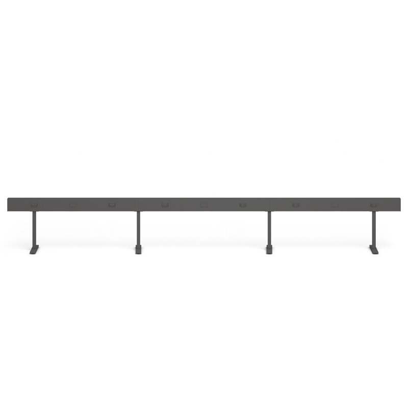 Rail électrique à rampe, Gris anthracite, H 23,5 po x l 150 po x P 14,5 po