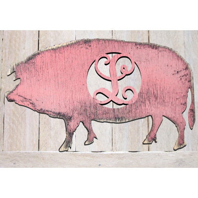 Décoration murale à forme de bois rétro rustique de style porc à caractère