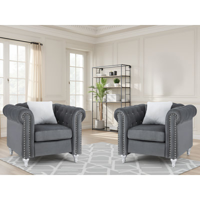 Latonya Velvet Chair Set Of 2