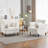 Mid-Century Modern Corduroy Barrel Accent Chair -914958862