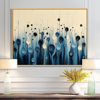 «Whisnant Drip Painting Aqua Rythme Splash Of Serenity II» - Art mural pour salon