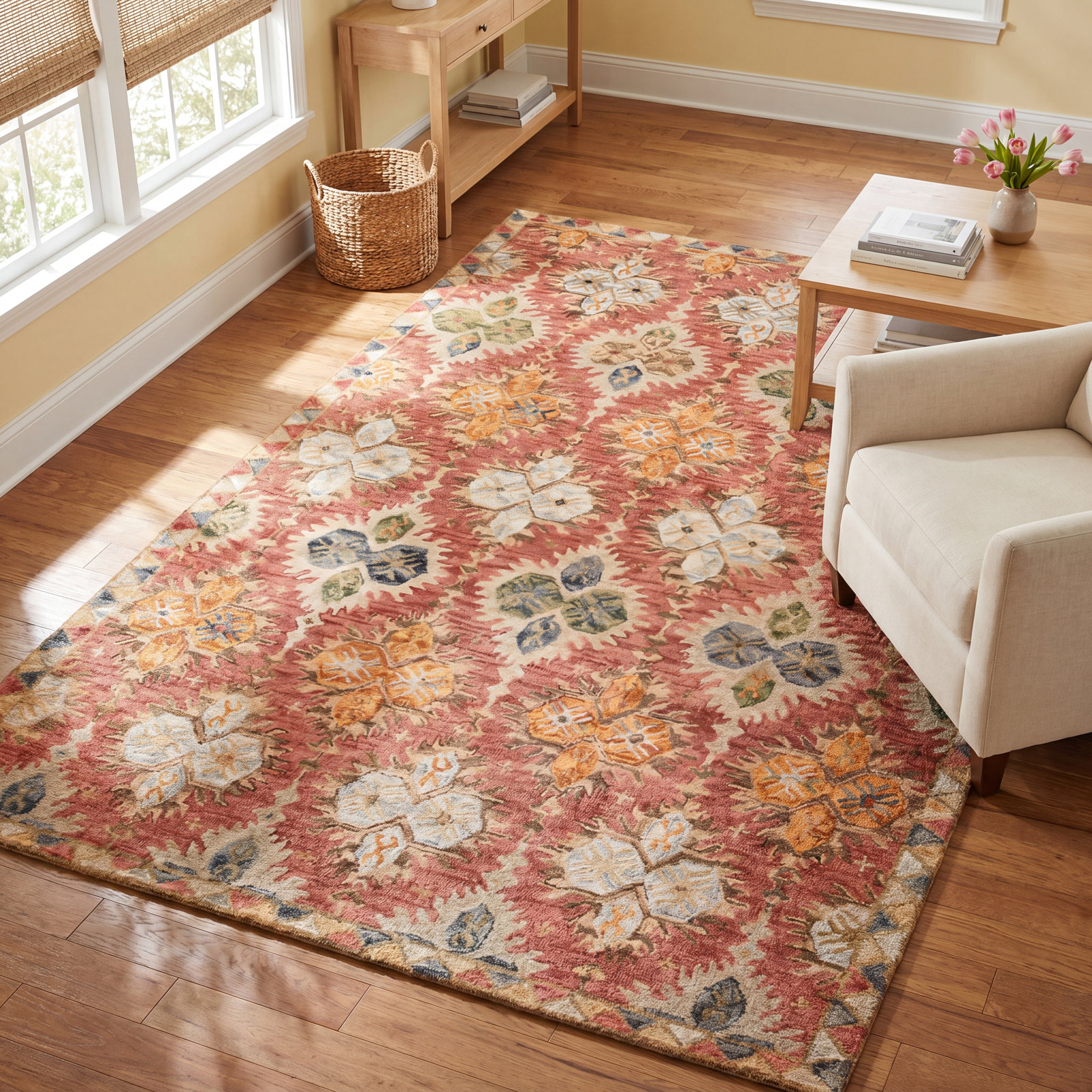 Adrien Handmade Wool Rug, Rectangle 2' x 3'