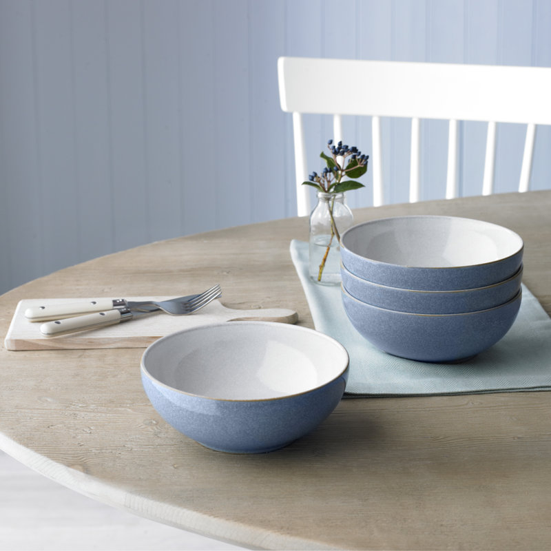 Elements Cereal Bowl, Dark Blue/White