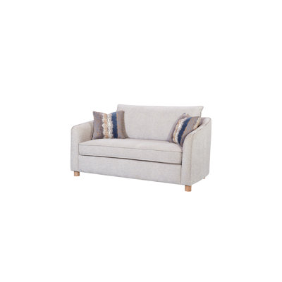 Causeuse en tissu sable - 2 coussins en duvet