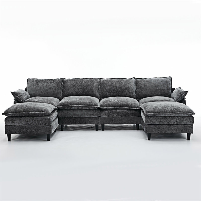Canapé modulaire modulaire, Gris foncé