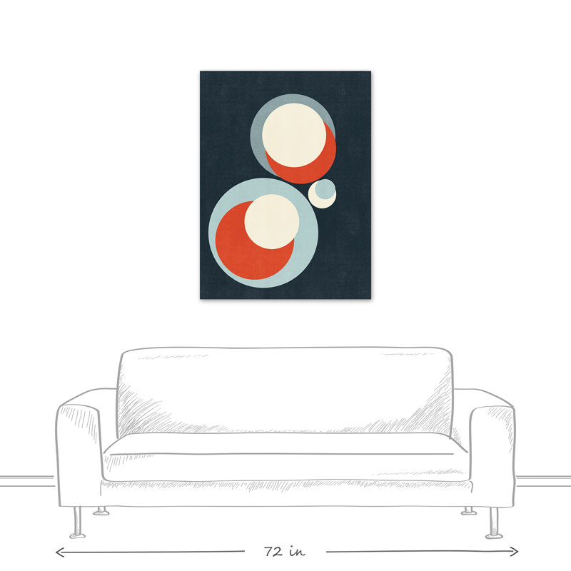 « rétro cercles », impression sur toile, H 40 po x l 30 po