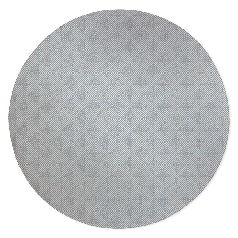 Ikat Spray Non-Slip Outdoor Rug, Round 5'