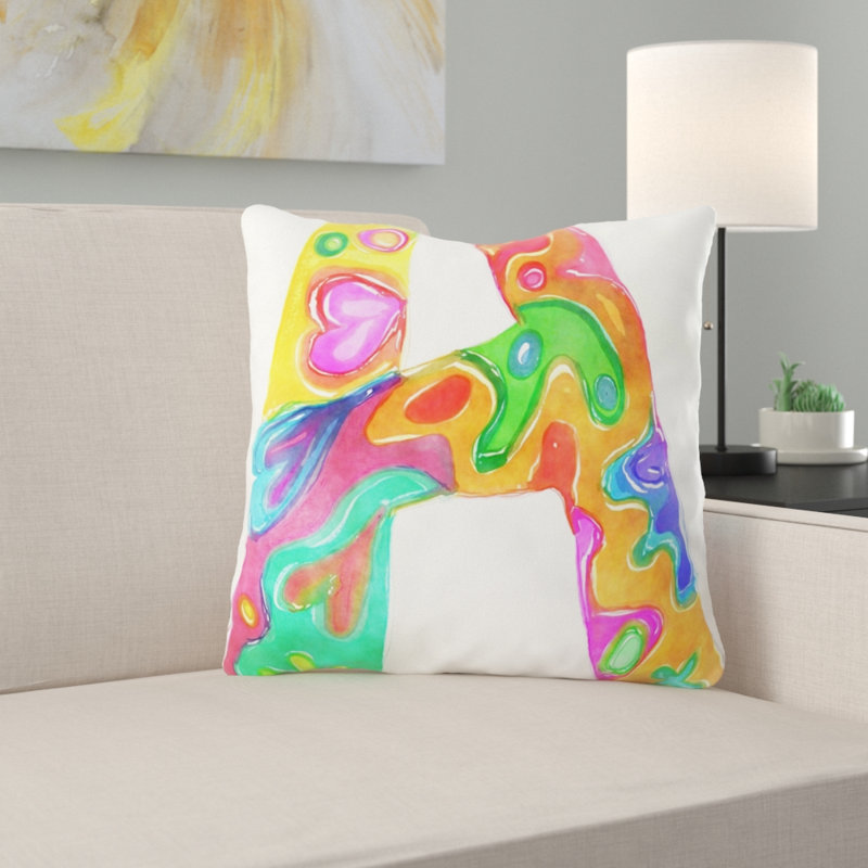 Coussin watercolour Mullane, Microsuède, Intérieur