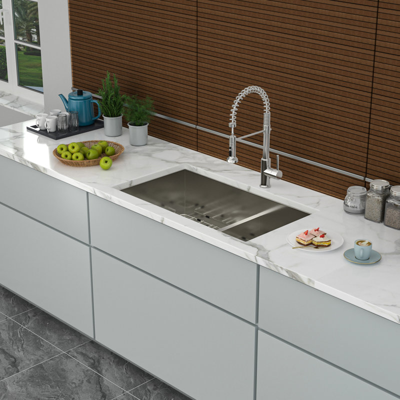 Évier de cuisine 28 "X19" 60/40 à double cuve en acier inoxydable encastrable de calibre 16, cuves profondes de 10 po, bonde arrière de 3,5 po, rainures en X d'ingénierie, insonorisation de 3 m, revêtement de condensation, ensemble avec support de séchage,