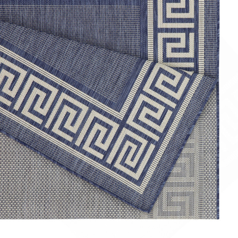Blue 2 Ft. 7 In. X 7 Ft. 3 In. Indoor/Outdoor Area Rug, Runner 2'7" x 7'3"