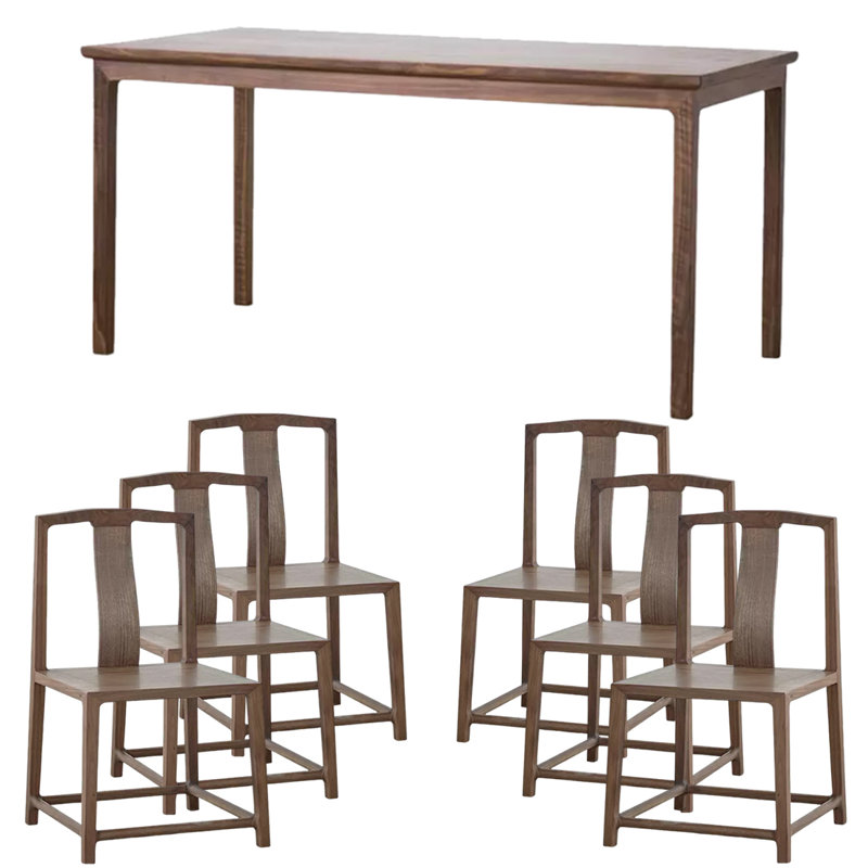Ensemble de salle à manger rectangulaire Elm 31,49 po, H 29,52 po x L 70,86 po x l 31,49 po