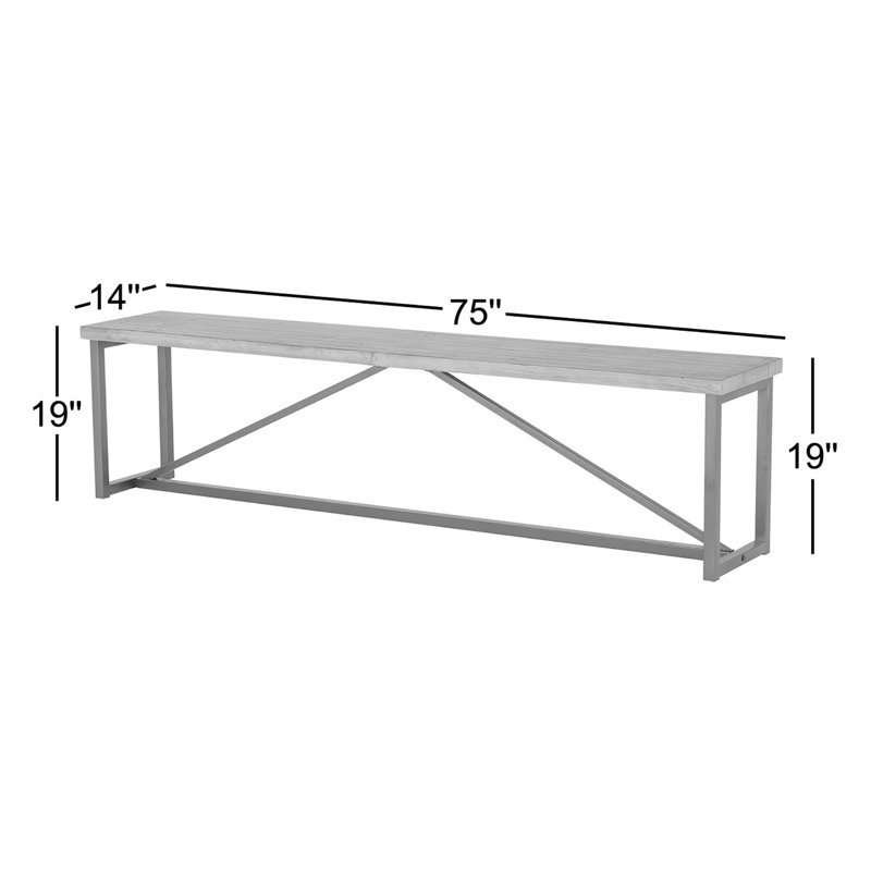 Sierra Dining Bench, Black