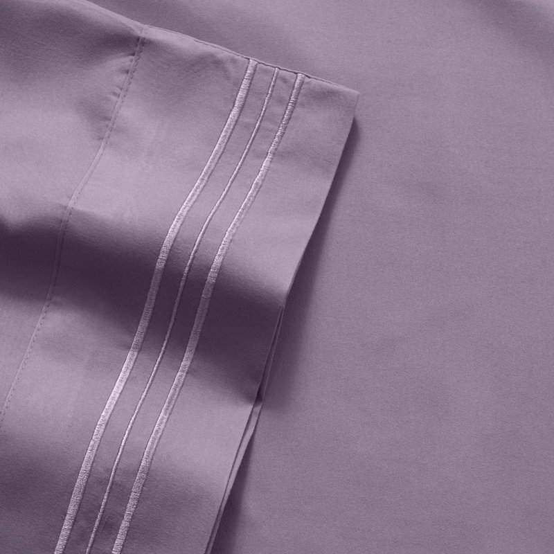 Luxurious Classic Soft Solid 1800 Series Microfiber Sheet Set, Various Colors and Sizes, Plum, Full