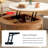 Modern Round Faux Marble Lift-Top Coffee Table Set with Stools and Storage