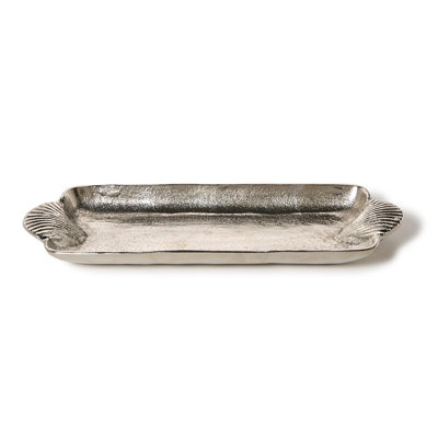 Plateau de service décoratif argenté en aluminium recyclé