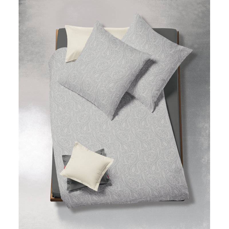 Zürich 255 TC Duvet Cover Set, 155 x 220cm Duvet Cover + 1 Pillowcase, Melange Wool